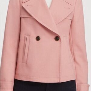 Ann Taylor Blush Pink Double-Breasted crop jacket